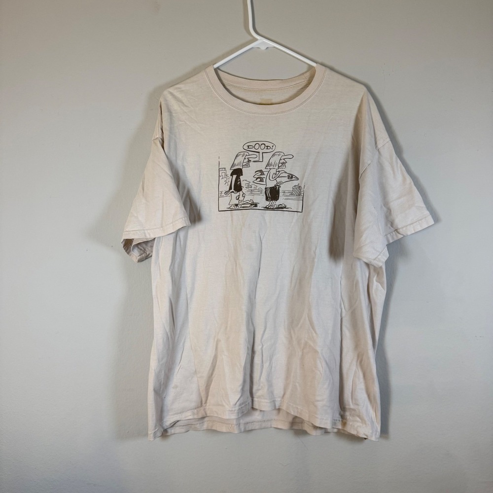 Mens Graphic T Shirt Cartoon Print Dood Comedy Tee surfy surfy leucadia ca sz L